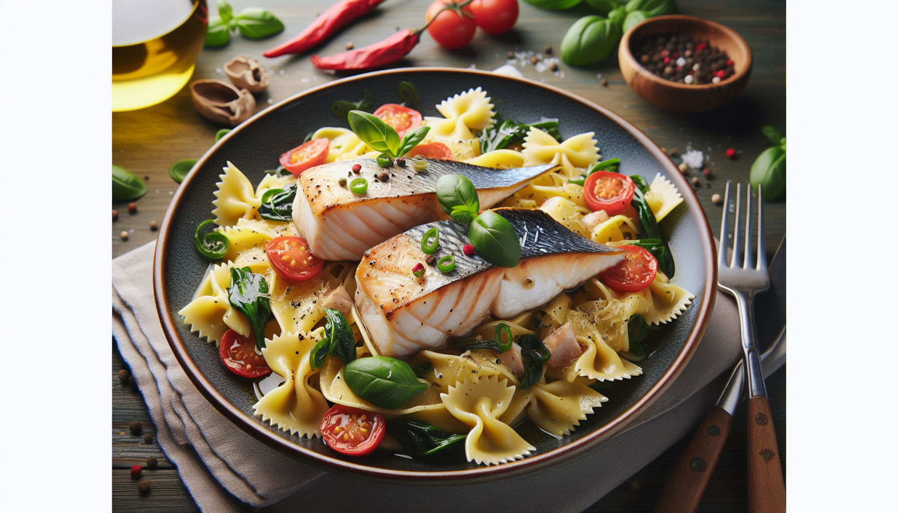 Paccheri con pesce spada